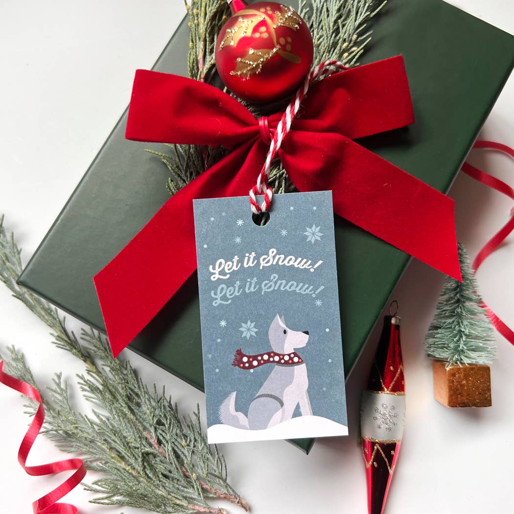 Christmas Gift Tag Set: Dog-Themed
