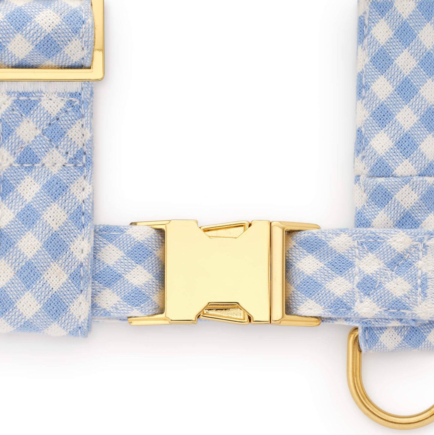 Sky Blue Gingham Spring Dog Harness