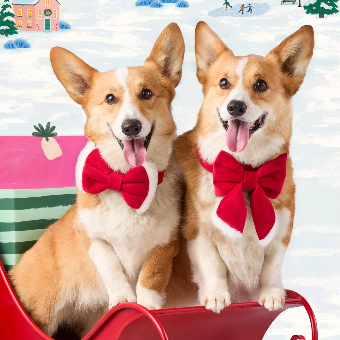 Santa Paws Lady Dog Bow