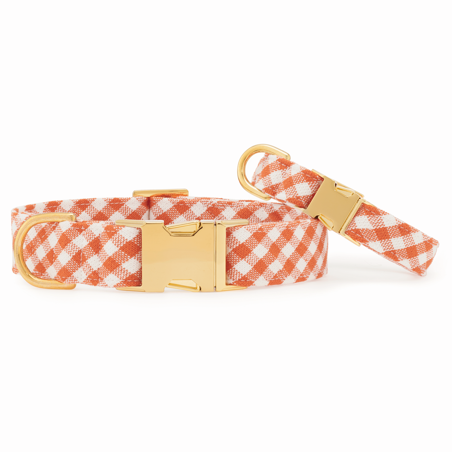 Cider Gingham Dog Collar