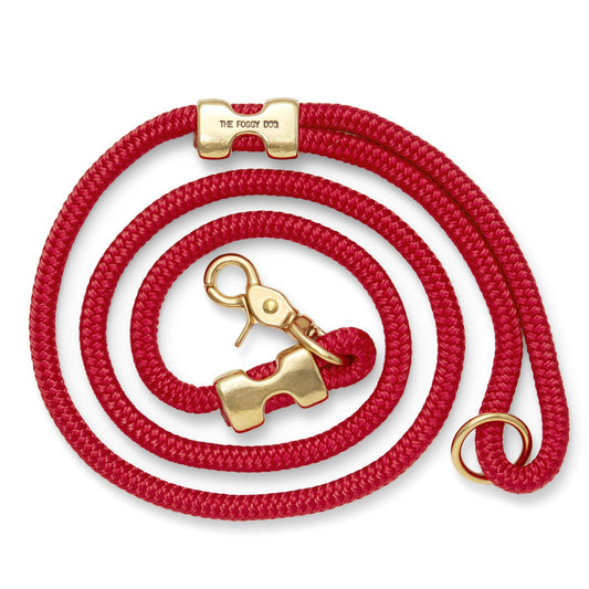 Ruby Red Marine Rope Dog Leash