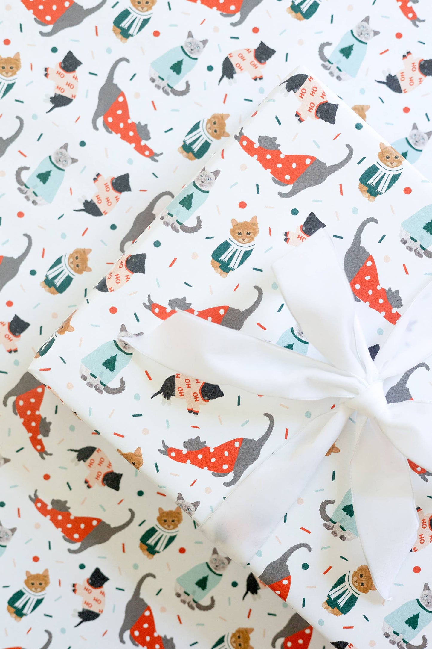 Holiday Cats Wrapping Paper Continuous Roll