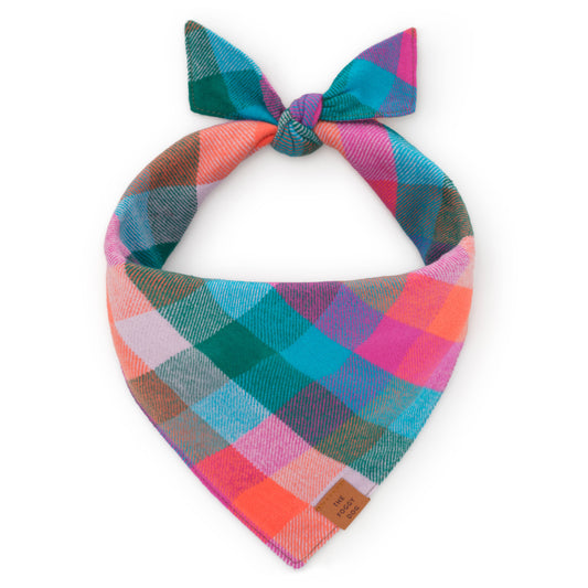 Color Pop Flannel Fall Dog Bandana