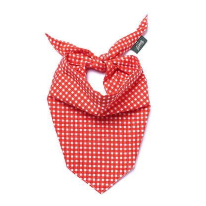 Red Gingham Dog Bandana