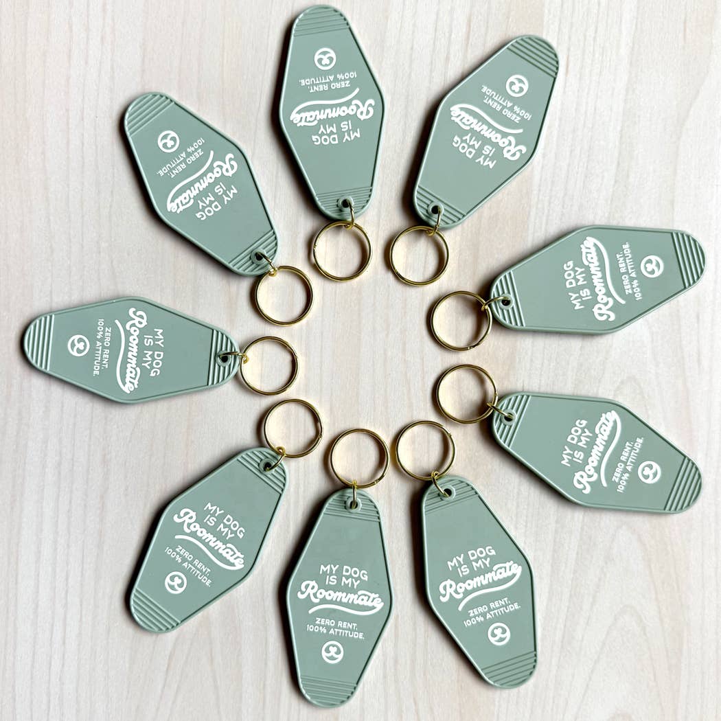 My Dog Is My Roommate – Vintage Motel Keychain