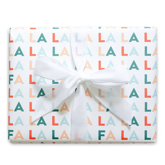 FA LA LA Lettered Wrapping Paper Continuous Roll