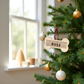 Christmas Wooden Bone Letterboard Pet Ornament