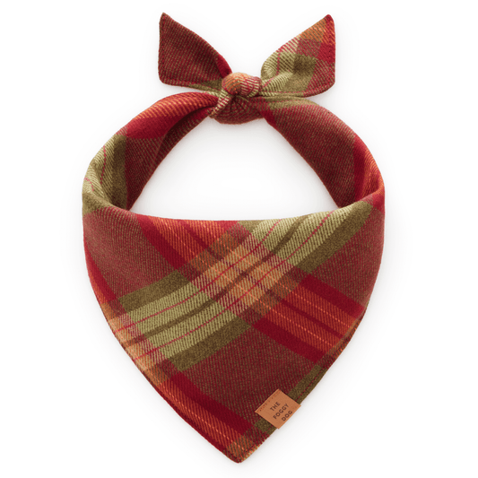 Orchard Plaid Flannel Dog Bandana