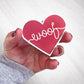 Woof Heart Dog Sticker