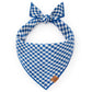 Lake Blue Gingham Dog Bandana