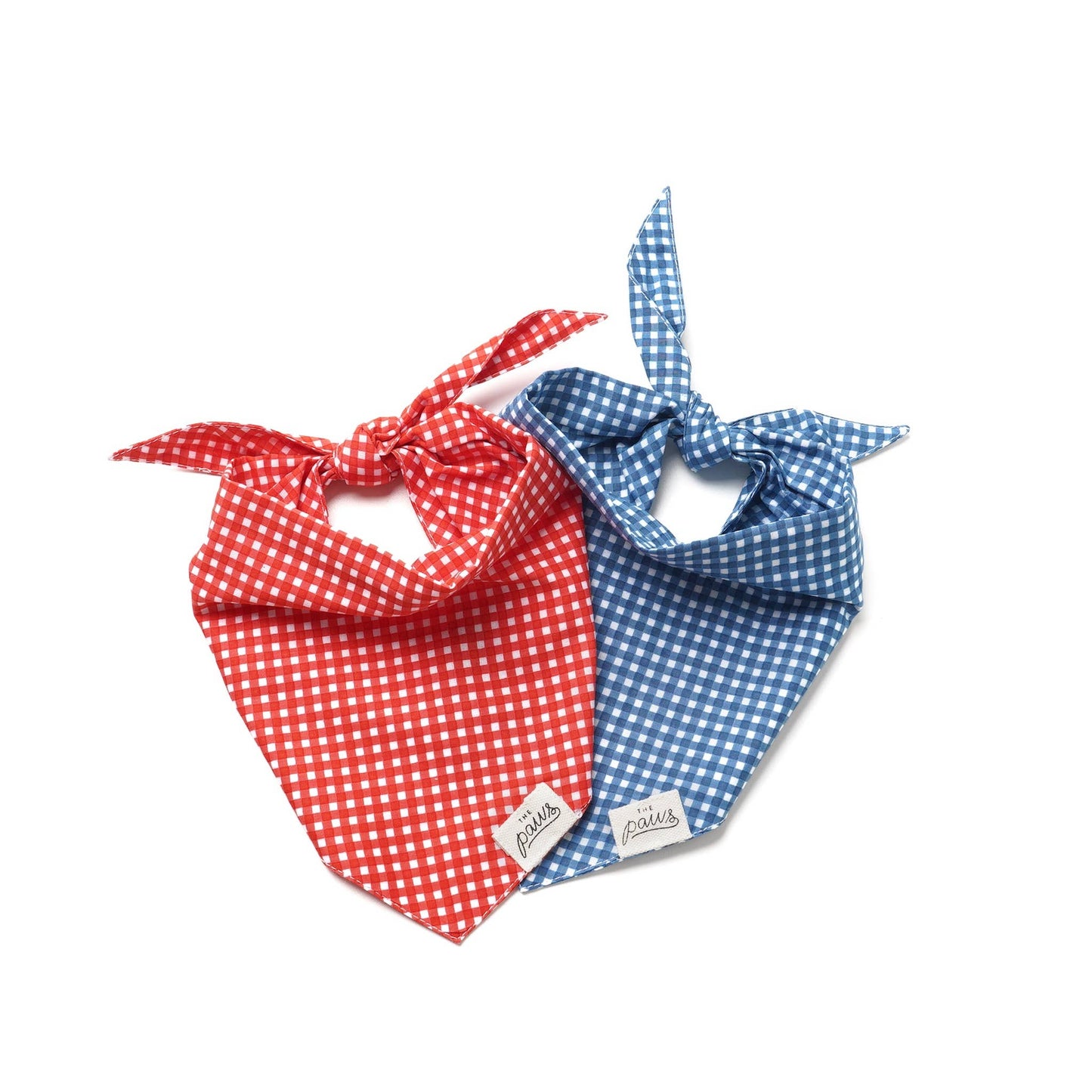 Blue Gingham Dog Bandana