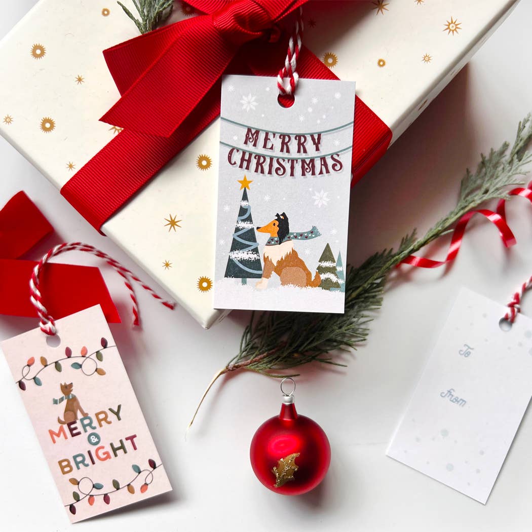 Christmas Gift Tag Set: Dog-Themed