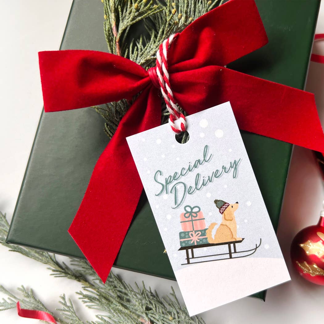 Christmas Gift Tag Set: Dog-Themed