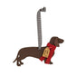 Furry & Bright Wiener Dog Christmas Ornament