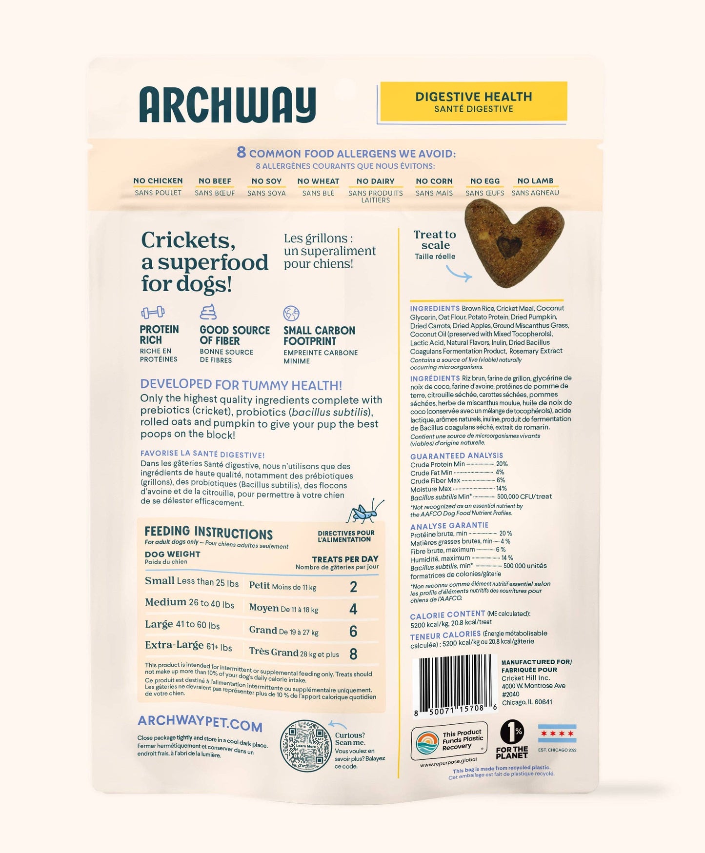 Hypoallergenic Digestive Health Dog Treat