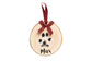 Christmas Wooden Pawprints Holiday Ornament