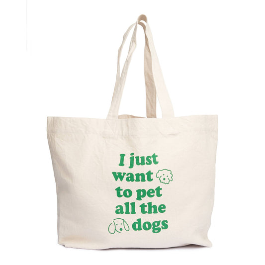 Giant Tote Bag - Pet All The Dogs