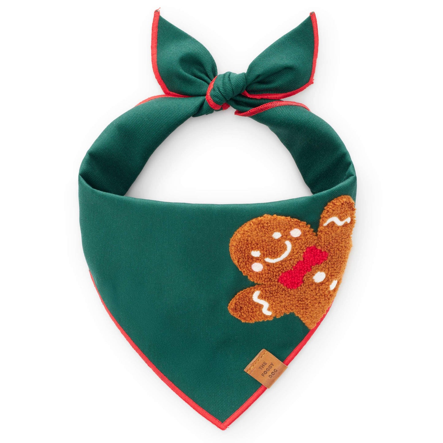 Gingerbread Man Applique Dog Bandana