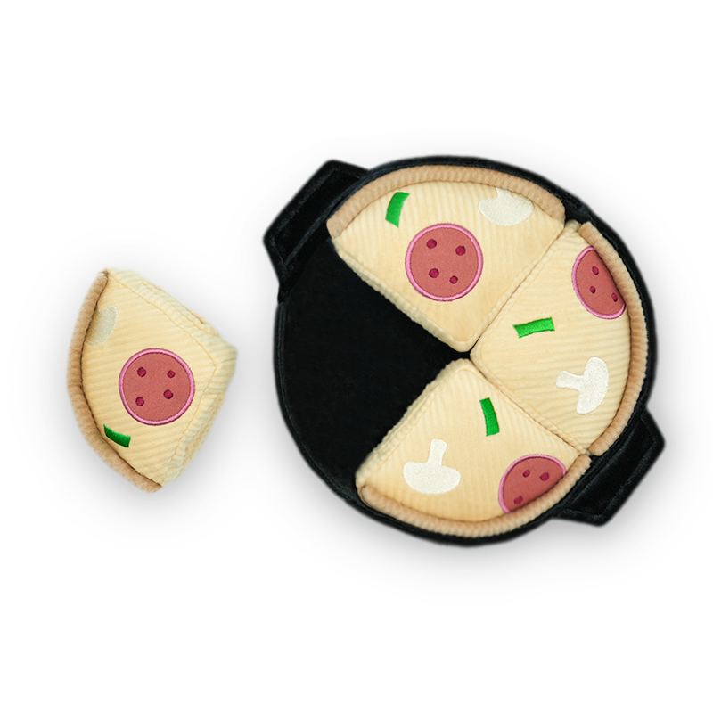 Deep Dish Pizza Dog Enrichment Toy