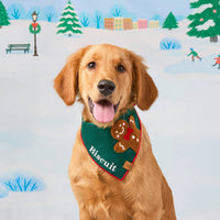 Gingerbread Man Applique Dog Bandana