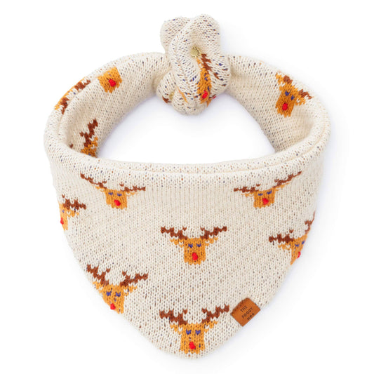 Reindeer Knit Dog Bandana
