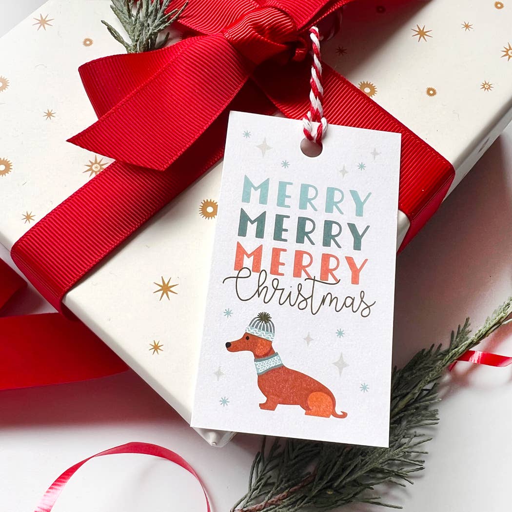 Christmas Gift Tag Set: Dog-Themed