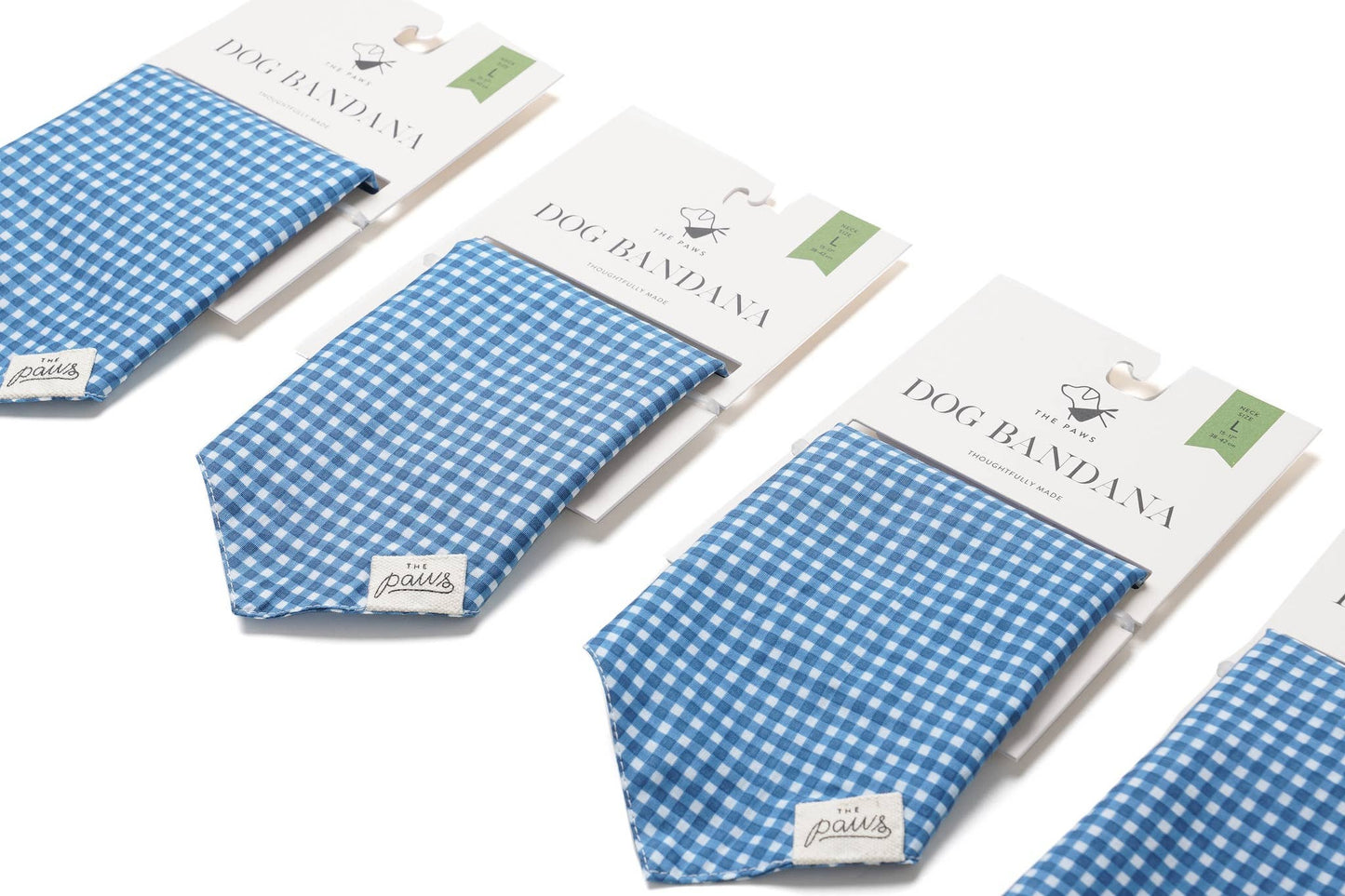 Blue Gingham Dog Bandana