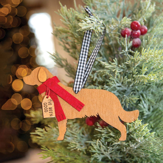 I've Been Good Golden Retriever Christmas Ornament