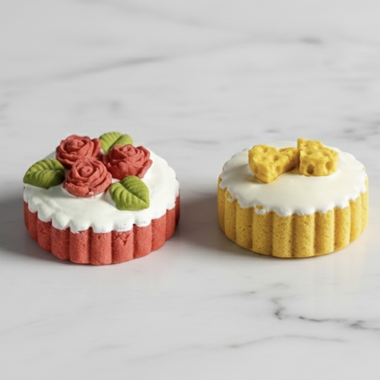 Blossom & Cheddar Mini Bakery Cakes - Dog & Cat Treats (2pc)