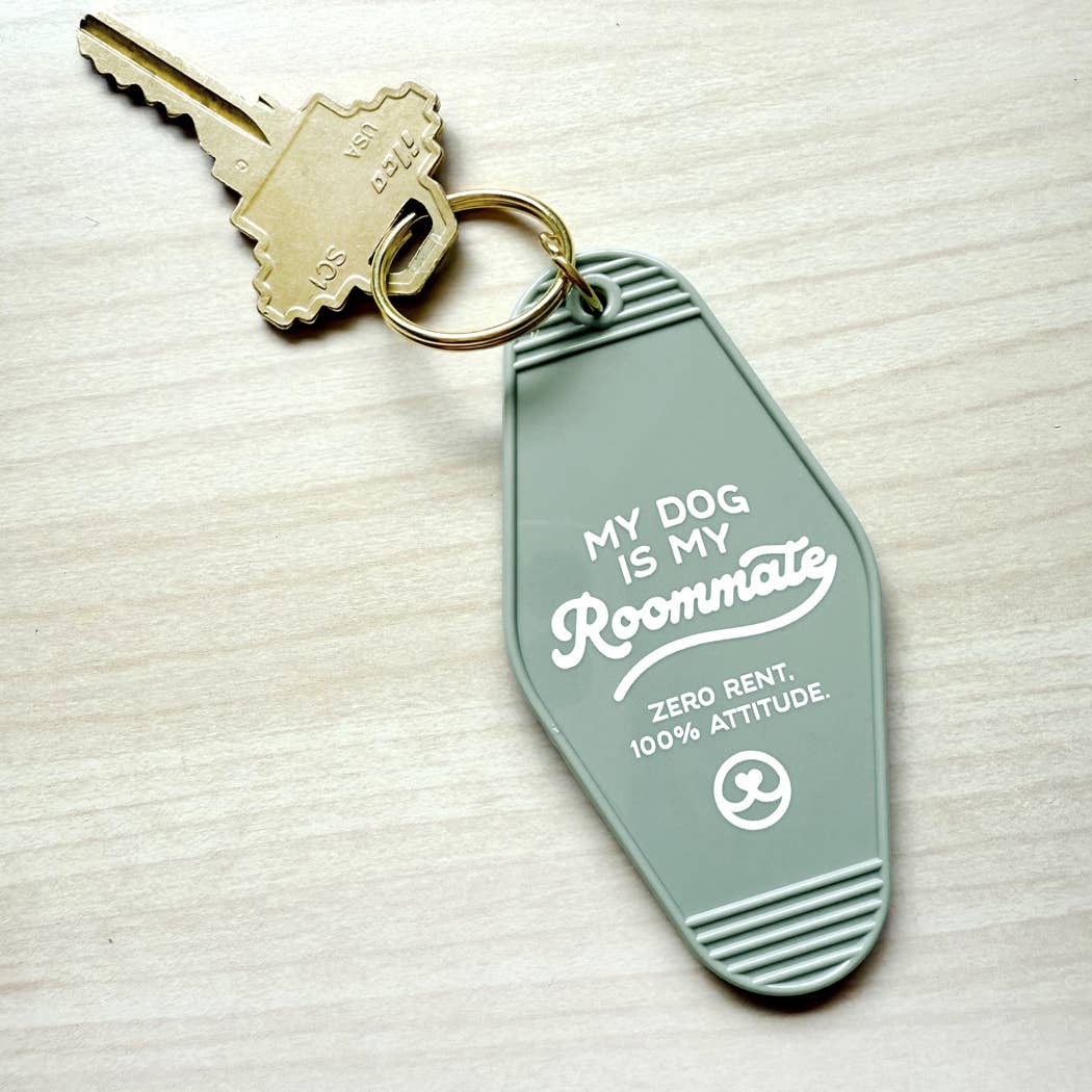 My Dog Is My Roommate – Vintage Motel Keychain