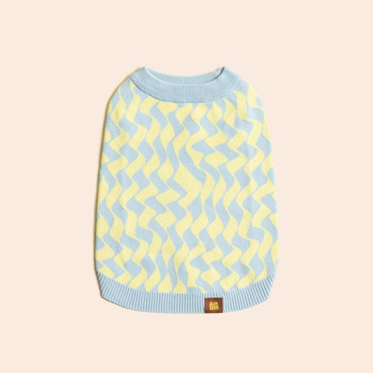 Seaside Swirl Cotton Knitted Dog Vest