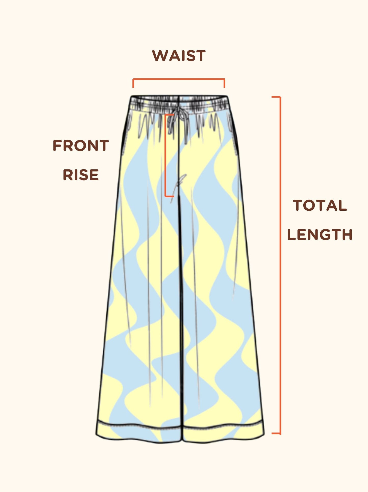 Seaside Swirl Cotton Wide Legs Lounge Pant