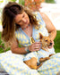 Seaside Swirl Human Cotton Knitted Tunic Vest with Tie Front