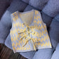 Seaside Swirl Human Cotton Knitted Tunic Vest with Tie Front